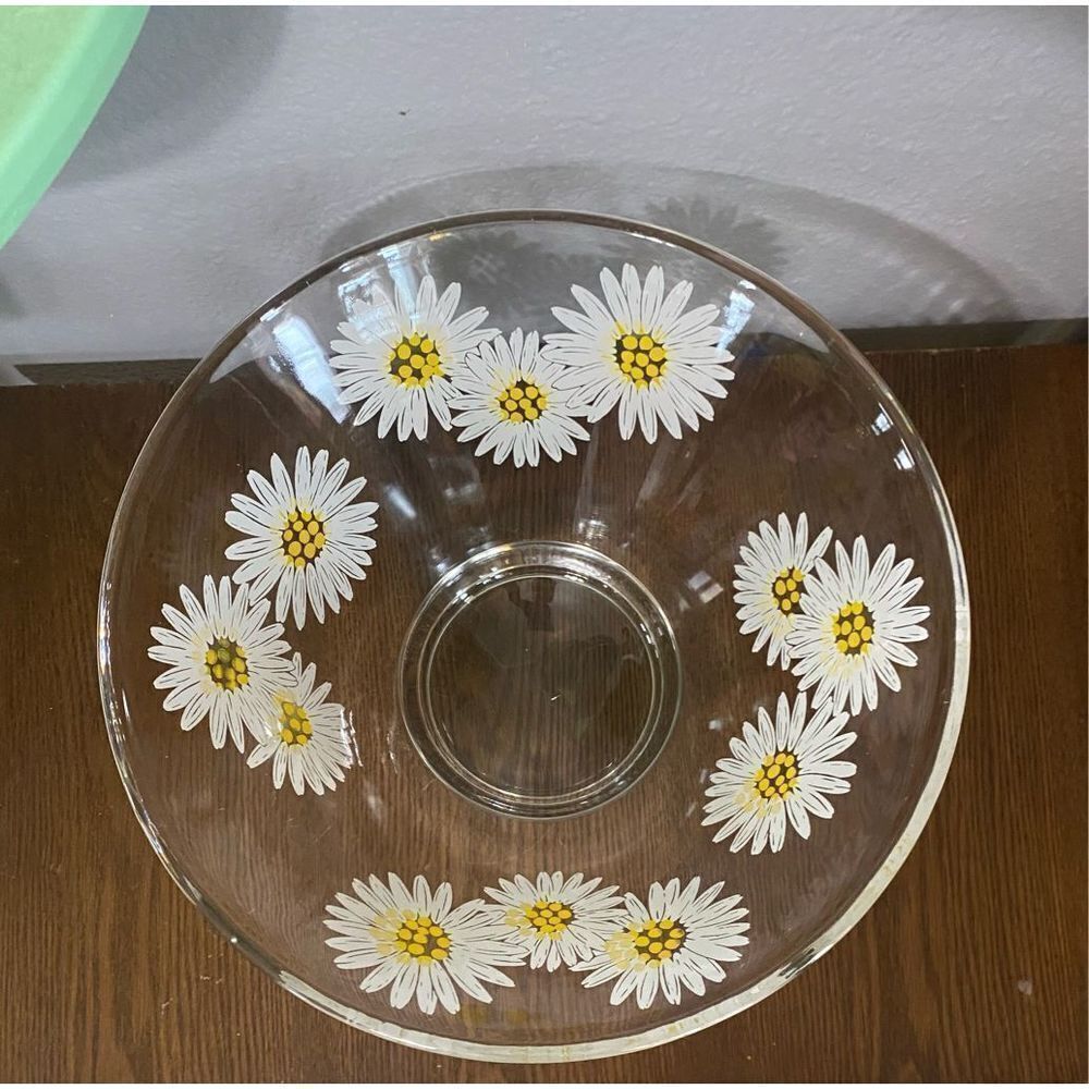 𝅺VINTAGE Culver Glass daisy bowl